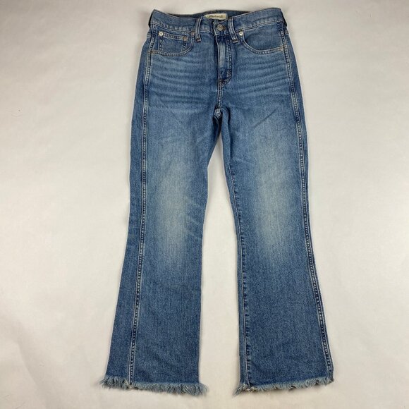 Madewell Cali Demi-Boot Jeans Women's Size 27 Denim Blue - Picture 1 of 16
